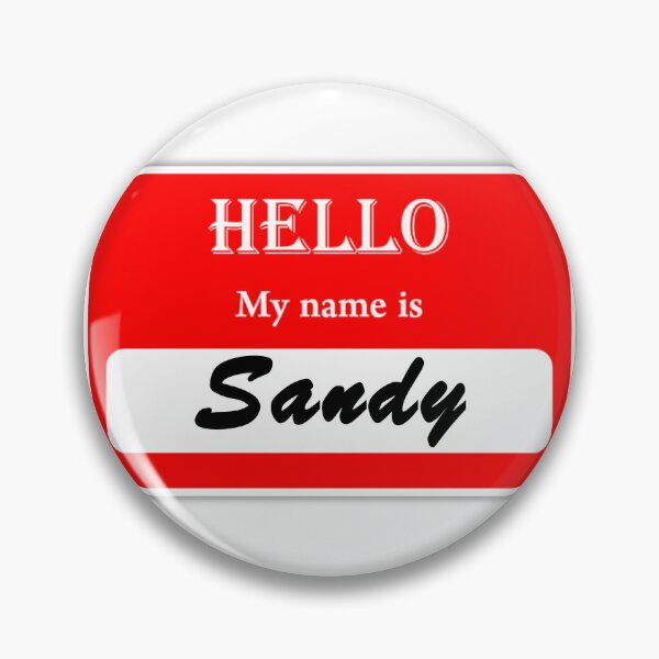 Item preview, POD name tag Sandy designed and sold by JonathanP514.