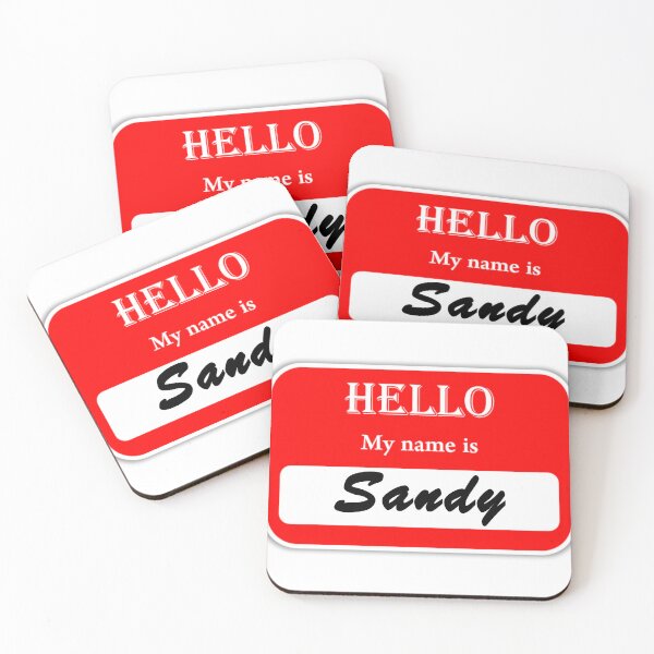 Item preview, POD name tag Sandy designed and sold by JonathanP514.