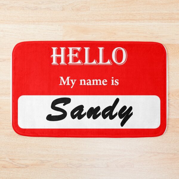 Item preview, POD name tag Sandy designed and sold by JonathanP514.
