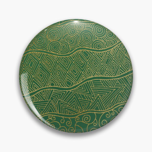 Item preview, The Library - Green and Gold Doodle Art designed and sold by TandBB.
