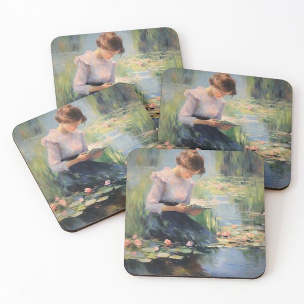 Item preview, Impressionist Woman by a Pond designed and sold by dcrc.