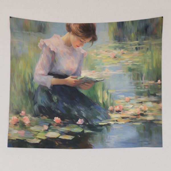 Item preview, Impressionist Woman by a Pond designed and sold by dcrc.