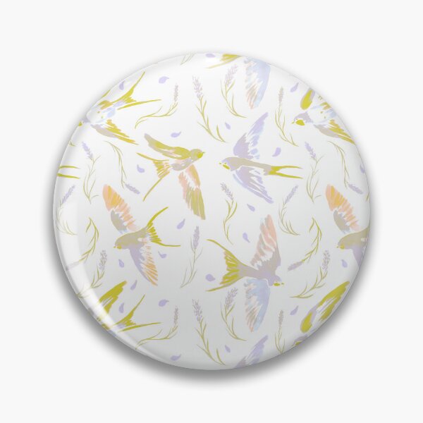 Item preview, Swallows - Yellow & Lavender designed and sold by Motifany.