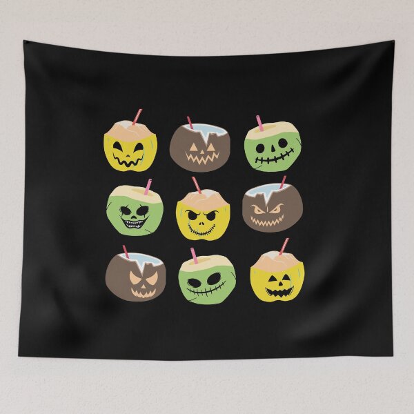 Item preview, Tropical Terror Treats: Coconuts Gone 'Gourd-geous for Halloween!  designed and sold by Sun Sand & Sea Art.