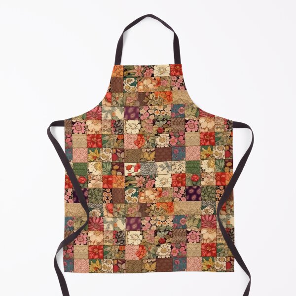 Item preview, Vintage Patchwork Flower Quilt with Floral and Berry Motives designed and sold by Alcyonian.