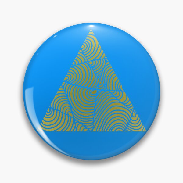 Item preview, Electric Skies - blue triangle, gold pen work designed and sold by TandBB.