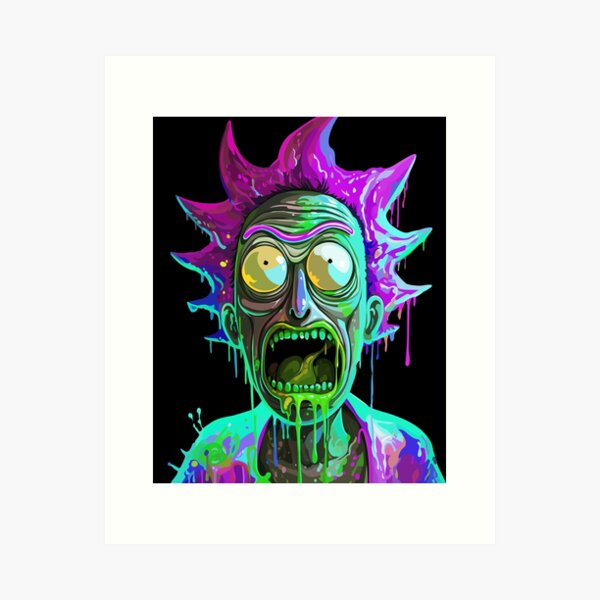 Rick & Morty Vaporwave Sci-Fi 5 Licensed Wall Decal