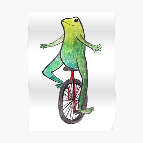Dat Boi Memes Posters Redbubble - frog on a unicycle dat boi roblox dat boi meme on meme