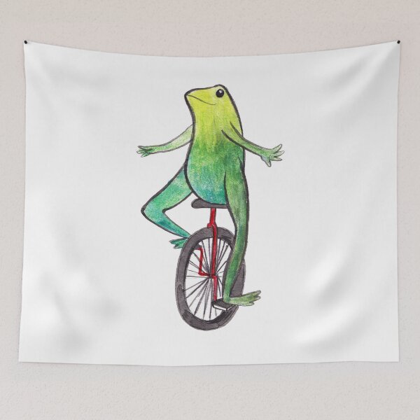 Item preview, Dat Boi Watercolor Unicycle Frog designed and sold by SaradaBoru.