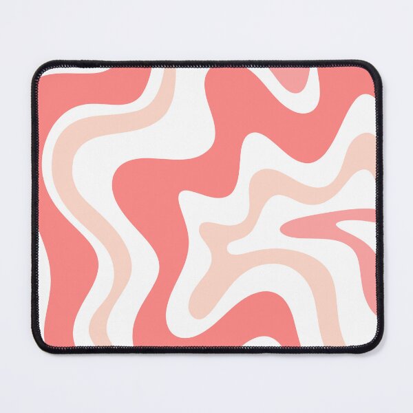 Item preview, Liquid Swirl Retro Abstract Pattern in Blush Pink Tones on White designed and sold by kierkegaard.