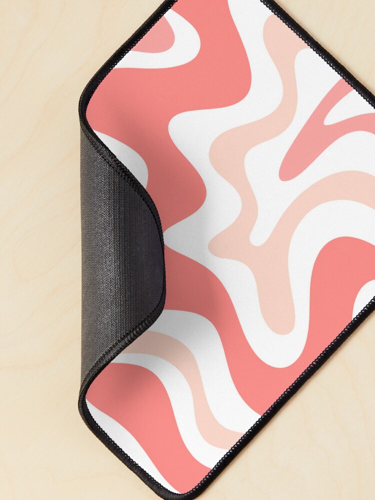 Retro Liquid Swirl Abstract Pattern in Pastel Powder Blue  Mouse Pad for  Sale by kierkegaard