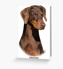 Dobermann Greeting Card