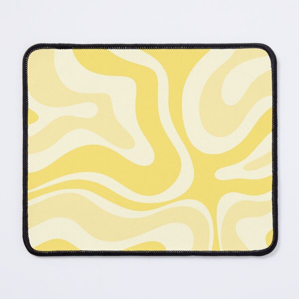 Item preview, Modern Retro Liquid Swirl Abstract Pattern in Pastel Yellow Tones designed and sold by kierkegaard.