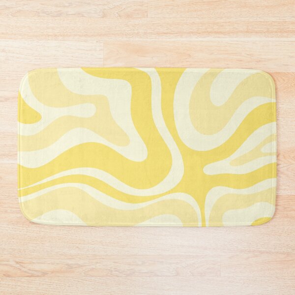 Item preview, Modern Retro Liquid Swirl Abstract Pattern in Pastel Yellow Tones designed and sold by kierkegaard.
