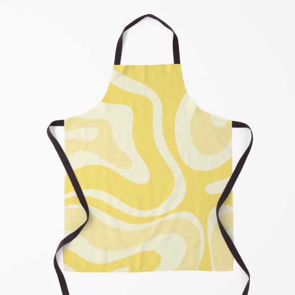 Item preview, Modern Retro Liquid Swirl Abstract Pattern in Pastel Yellow Tones designed and sold by kierkegaard.