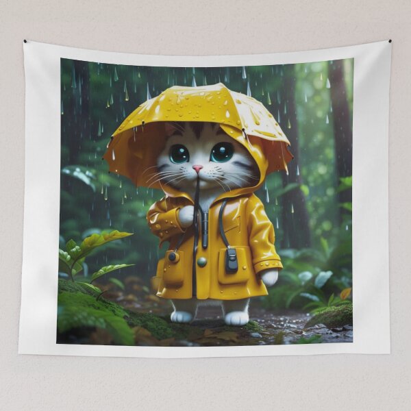 Item preview, Raincoat Kitty designed and sold by WearWolfDesigns.
