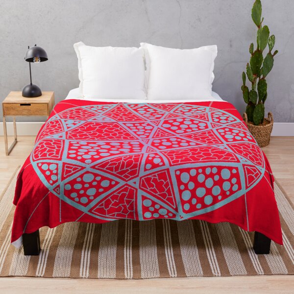 Item preview, Expand your Horizons - abstract tangle art in red and ice blue designed and sold by TandBB.