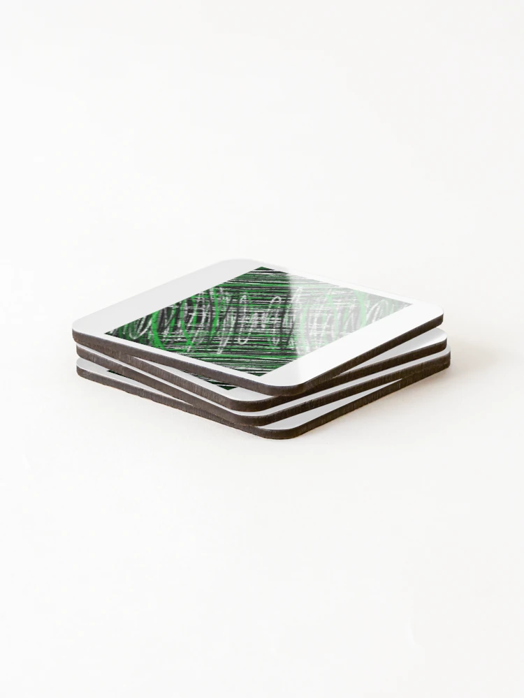 Thumbnail 4 of 5, Coasters (Set of 4), Subtle aromantic flag designed and sold by Ryth Garagic.