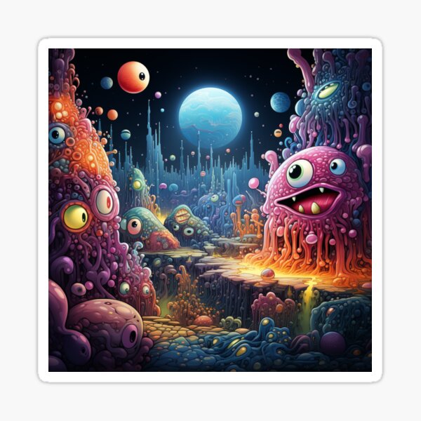 bacterial landscape Sticker by JnJ-Origins