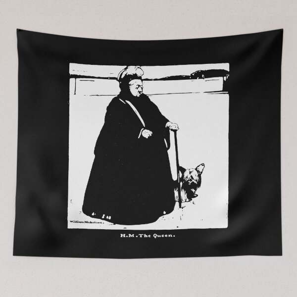 Item preview, Portrait of Queen Victoria and her Yorkshire Terrier Dog designed and sold by Pixelchicken.