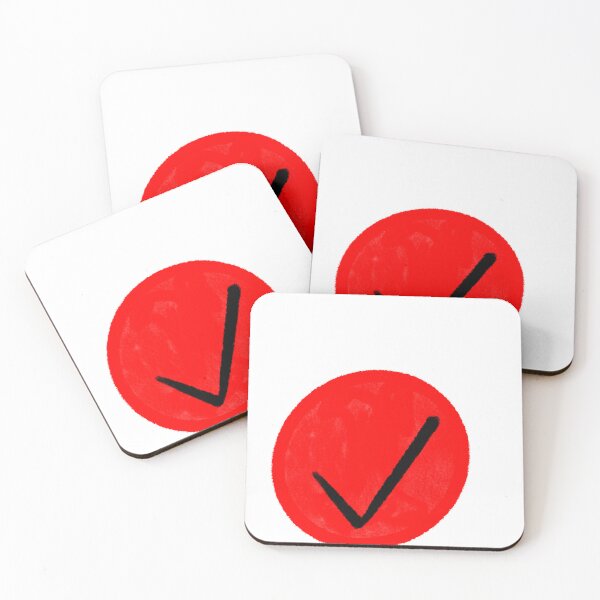 Item preview, A red circle with a black check mark. designed and sold by lukesubbby.