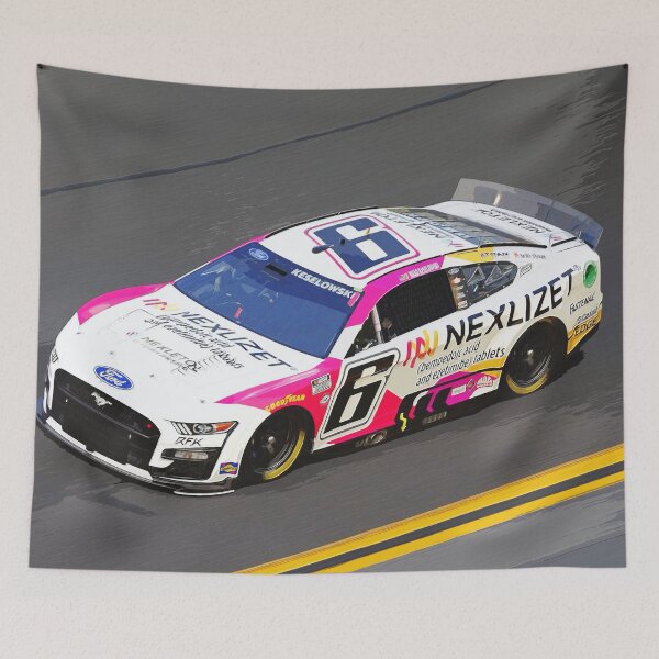 Artikelvorschau, Brad Keselowski fährt seinen NASCAR-Rennwagen 2023 von oben entworfen und verkauft von Rodissimus1984.