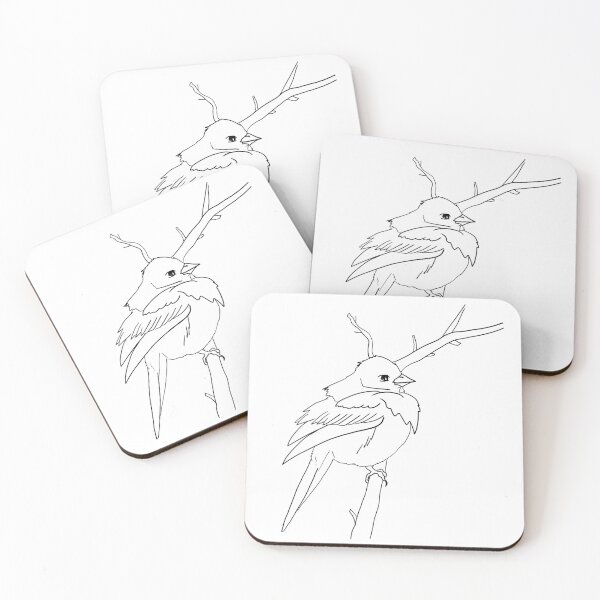 Item preview, Perched bunting linework designed and sold by Hannah Darcy.