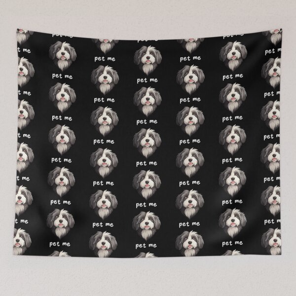 Item preview, Pet Me Cute Bearded Collie Funny Quote designed and sold by LudwikeArts.