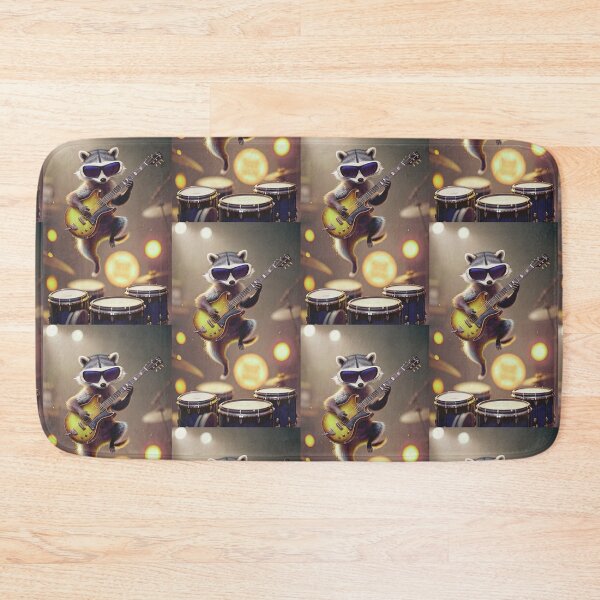 Item preview, a cool raccoon with sunglasses playing guitar designed and sold by Pelzi100.