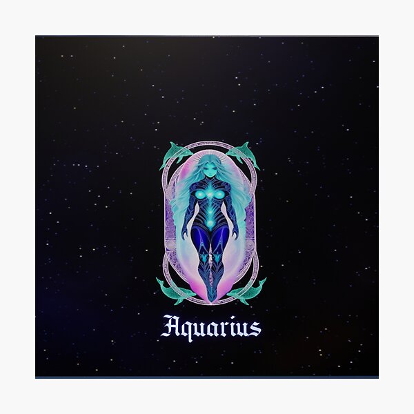 Item preview, Aquarius zodiac sign with star backround designed and sold by Fun Fun Fun in the Sun.