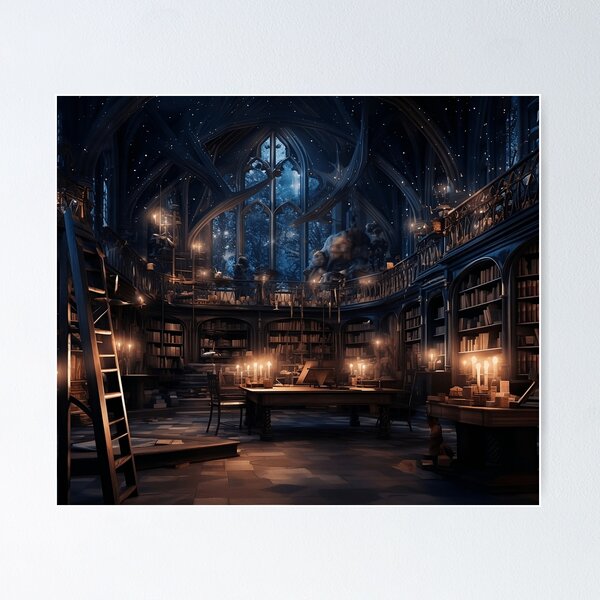Item preview, Great old library designed and sold by Maraashop.