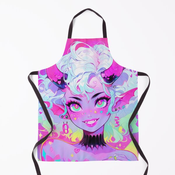 Item preview, Cute Bright Pink Vampire Demon Anime Girl designed and sold by bubblegoth.