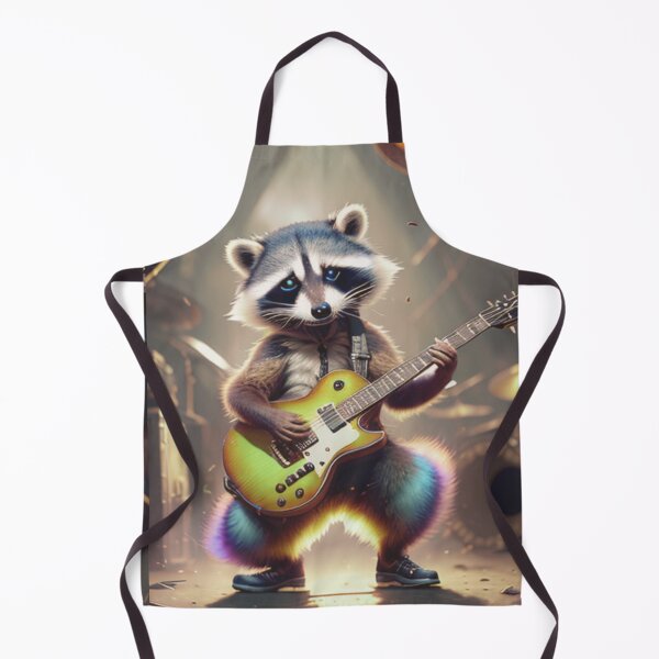 Item preview, a cool raccoon playing guitar designed and sold by Pelzi100.
