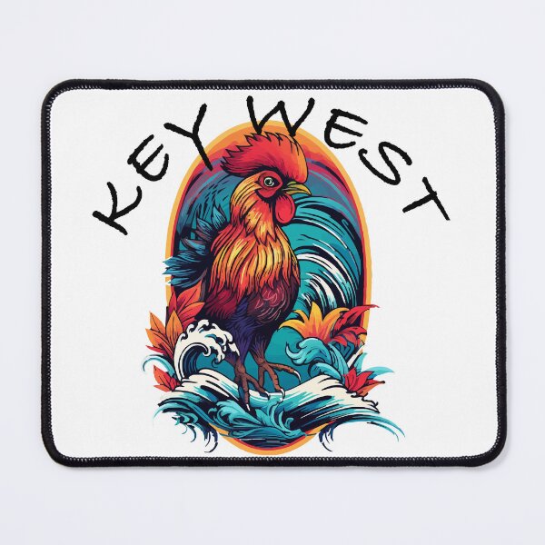 Item preview, Key West Rooster Design, with Black Lettering designed and sold by VelvetRoom.