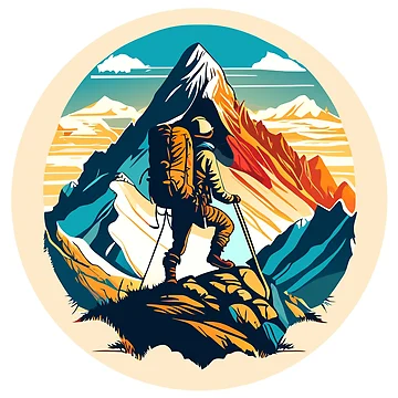 Imagen de la obra Travel adventure mountain climber de ArchieDid