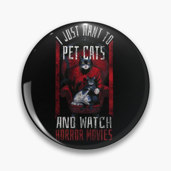 Item preview, I just want to pet cats and watch horror movies vintage designed and sold by Ridaelb.