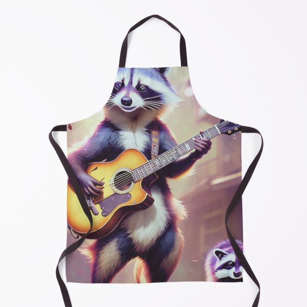 Item preview, a cool raccoon playing guitar for his pet raccoon designed and sold by Pelzi100.