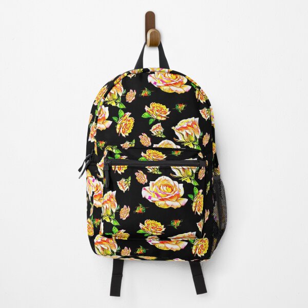 Item preview, Painted tea roses on black designed and sold by FlowerandDesing.