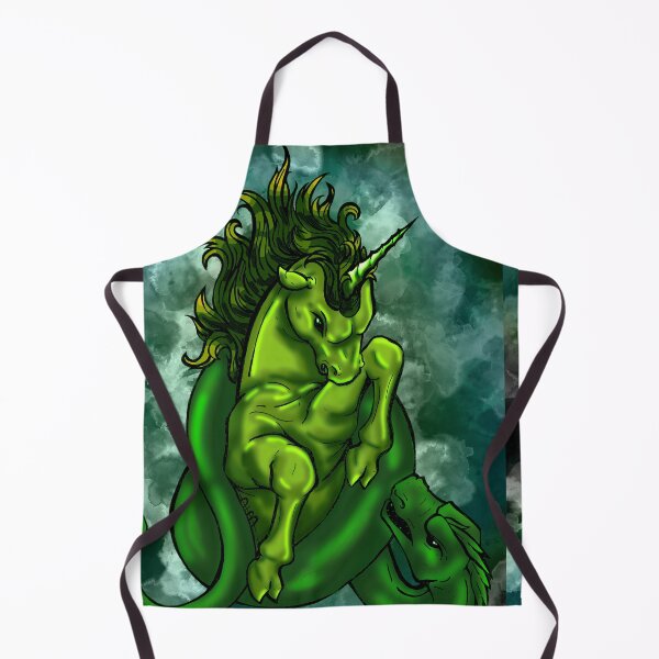 Item preview, Unicorn and Dragon Struggle in Green designed and sold by sarunamii.