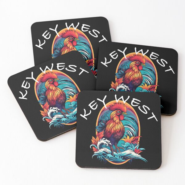 Item preview, Key West Rooster Design, with White Lettering designed and sold by VelvetRoom.