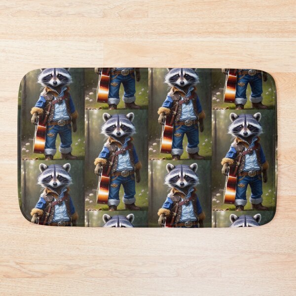 Item preview, a cool raccoon carrying his guitar  designed and sold by Pelzi100.