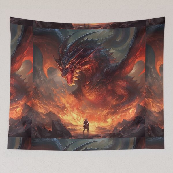 Item preview, Great demon Fire Dragon King Vs warrior designed and sold by PCGDrawing.
