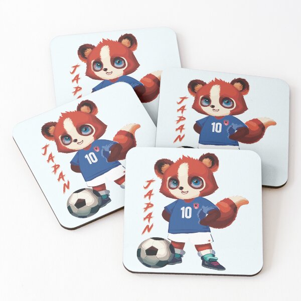 Item preview, Japan Soccer Red Panda Mascot (Samurai Blue-Nadeshiko) designed and sold by Numero14.