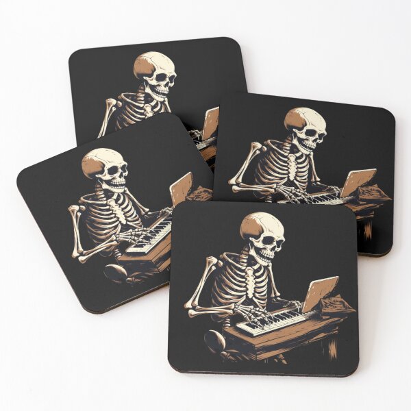 Item preview, Skeleton Playing The Keyboard designed and sold by ArtPixelHub.