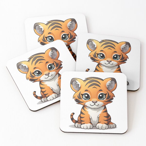 Item preview, Charming Baby Tiger Illustration - Cute and Playful Animal Art designed and sold by Moo7shop.