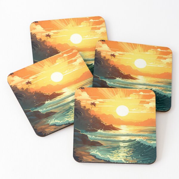 Item preview, Paradisiacal Dreams: Idyllic Beach and Sea Landscape designed and sold by Piotrek0001.