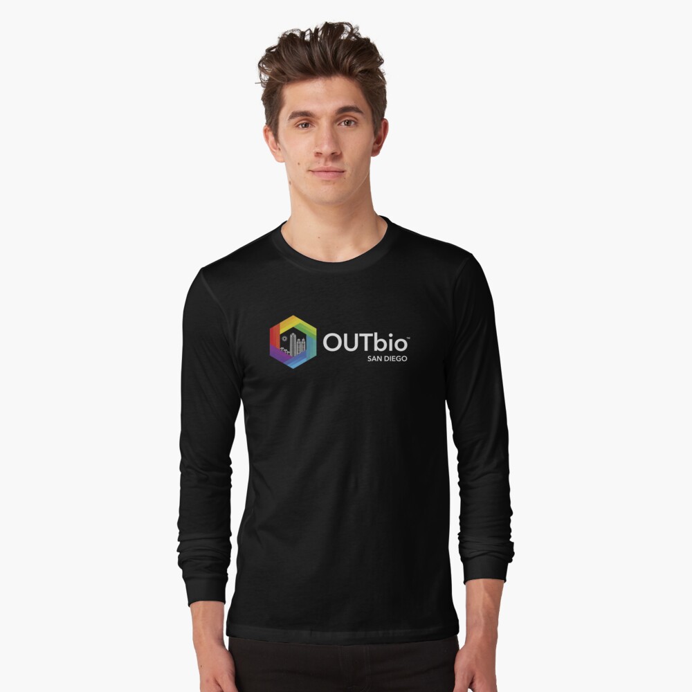 OUTbio San Diego Rainbow Logo with Horizontal Black Text Pullover Hoodie  for Sale by OUTbioSanDiego