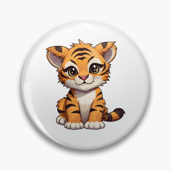 Item preview, Adorable Baby Tiger Illustration - Cute and Playful Animal Art designed and sold by Moo7shop.