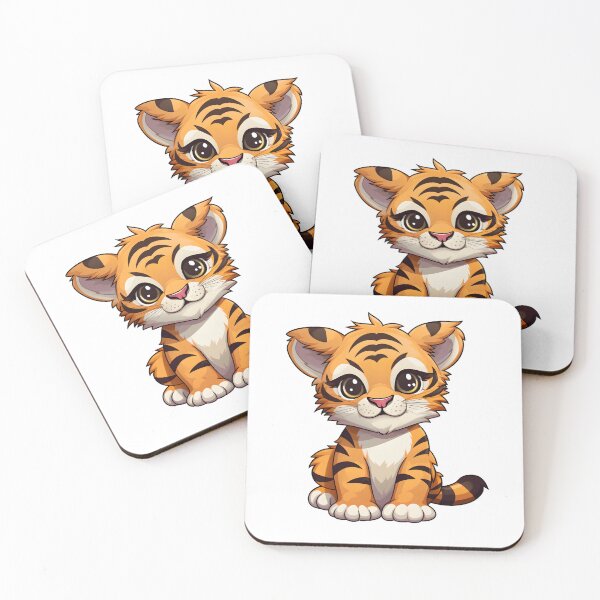 Item preview, Adorable Baby Tiger Illustration - Cute and Playful Animal Art designed and sold by Moo7shop.