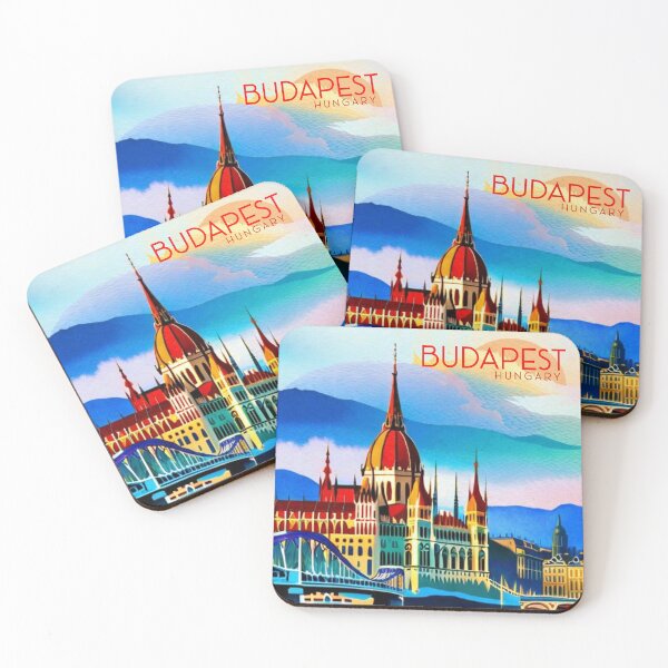 Item preview, Budapest Hungary Vintage Travel and Tourism Advertising Watercolor Print designed and sold by Artifuel.